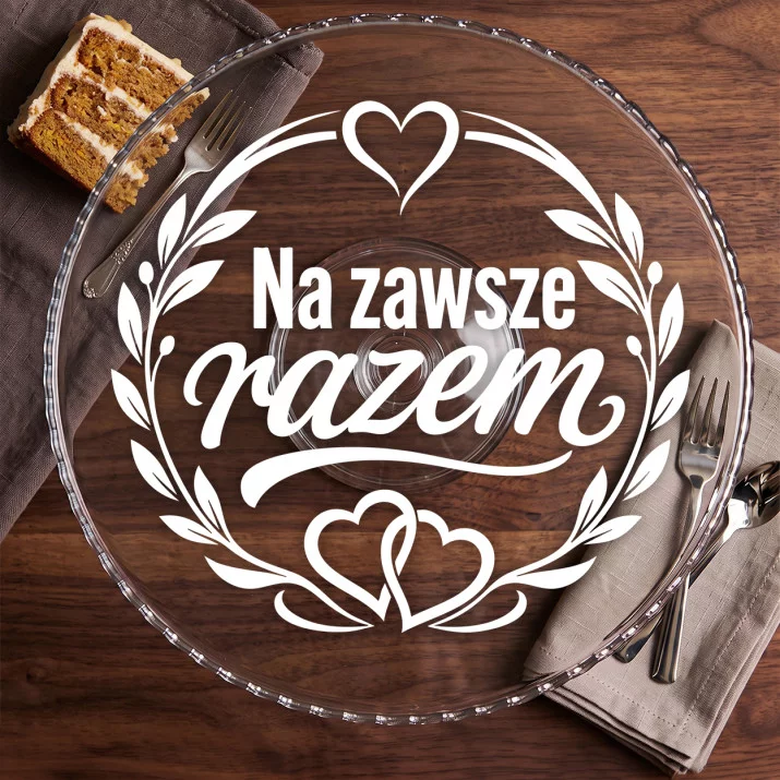 Patera Na Ciasto Na Rocznicę Ślubu Prezent Na Walentynki Dla Pary: Elegancka Para Patera Na Ciasto Na Rocznicę Ślubu Prezent Na Walentynki Dla Pary: Elegancka Para