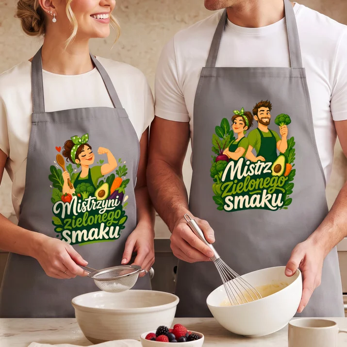Zestaw Fartuchów Dla Wegetarian Prezent Dla Pary: Wegetariański Duet