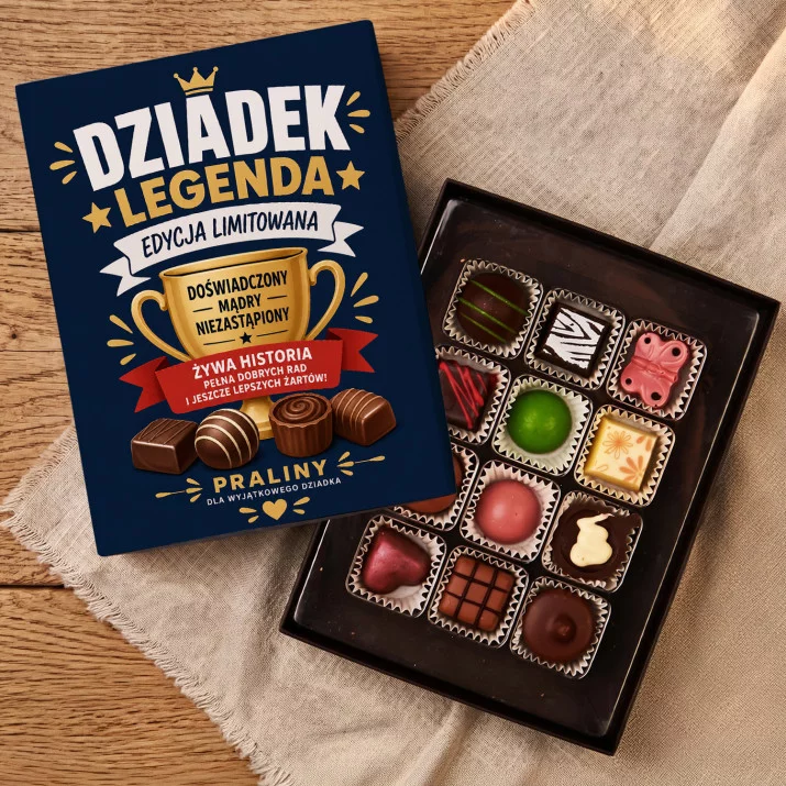 Czekoladki Dla Dziadka Prezent Na Dzień Dziadka Dla Mężczyzny: Dziadek Legenda Praliny Czekoladki Dla Dziadka Prezent Na Dzień Dziadka Dla Mężczyzny: Dziadek Legenda Praliny