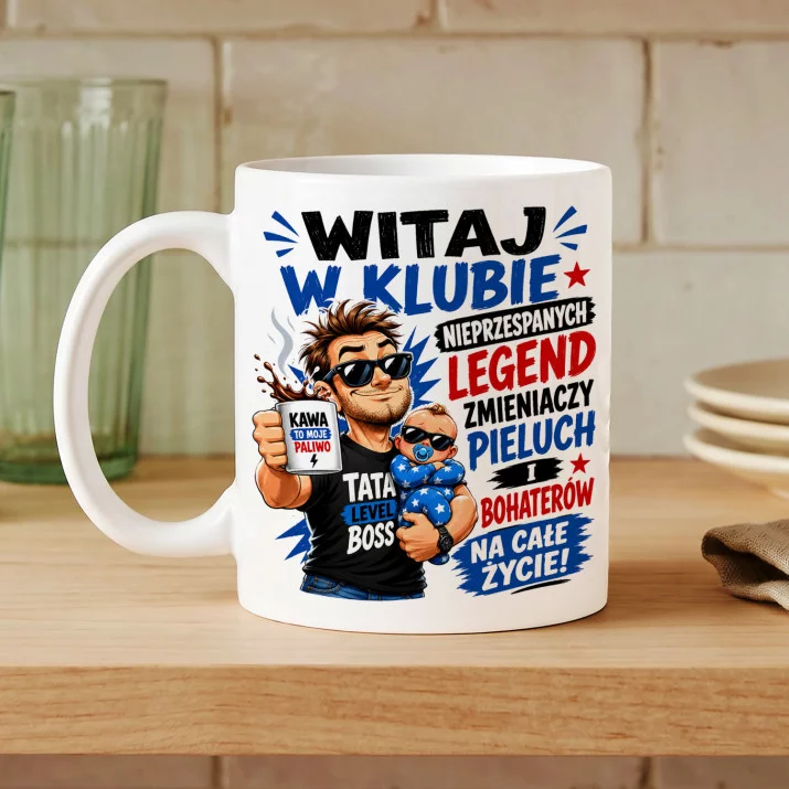 Kubek Z Nadrukiem Na Narodziny Dziecka Prezent Dla Mężczyzny: Witaj W Klubie