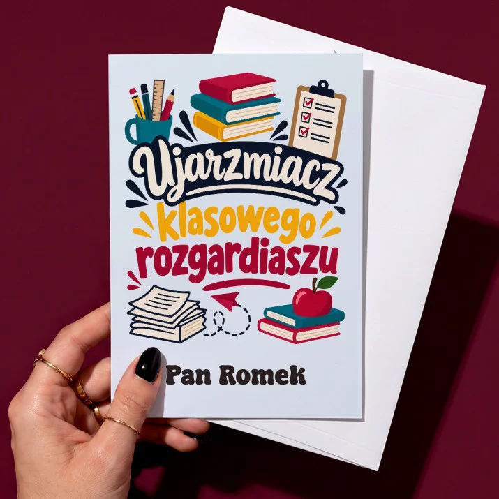 Kartka Personalizowana Dla Wychowawcy Prezent Na Dzień Nauczyciela Dla Mężczyzny: Ujarzmiacz Klasowego Kartka Personalizowana Dla Wychowawcy Prezent Na Dzień Nauczyciela Dla Mężczyzny: Ujarzmiacz Klasowego