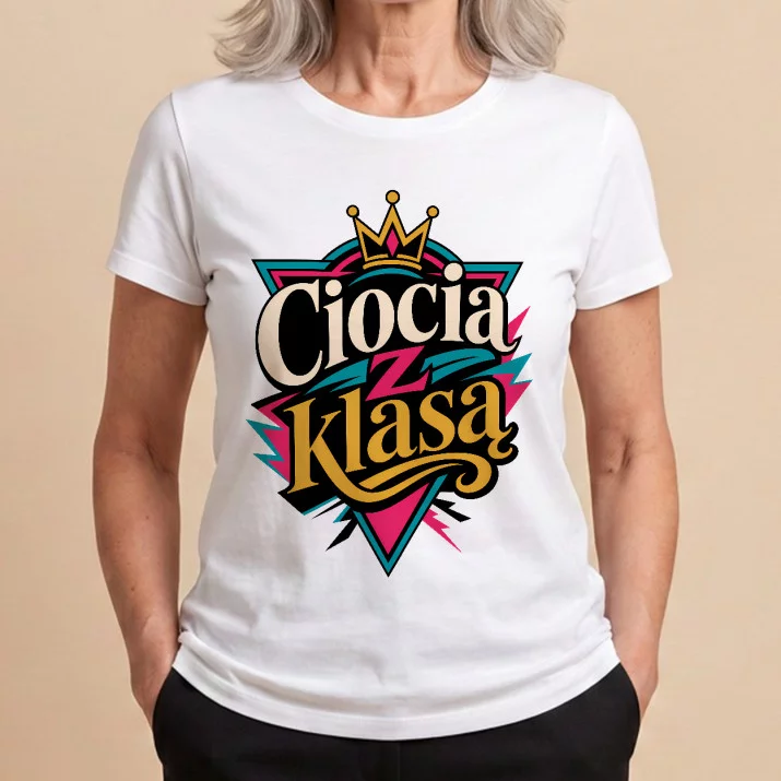 Koszulka Damska Biała Dla Cioci Prezent Dla Kobiety: Klasyczna Elegancja