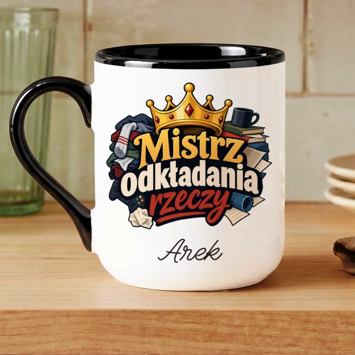Kubek Personalizowany Na Boże Narodzenie Prezent Dla Mężczyzny: Mistrz Odkładania Rzeczy Kubek Personalizowany Na Boże Narodzenie Prezent Dla Mężczyzny: Mistrz Odkładania Rzeczy