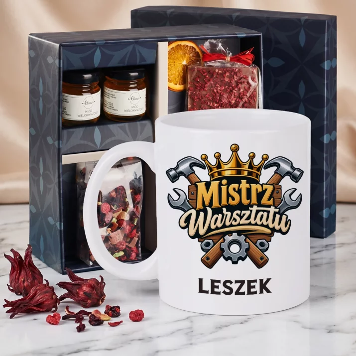 Zestaw Prezentowy z Kubkiem Dla Majsterkowicza Dla Mężczyzny: Mistrz Warsztatu