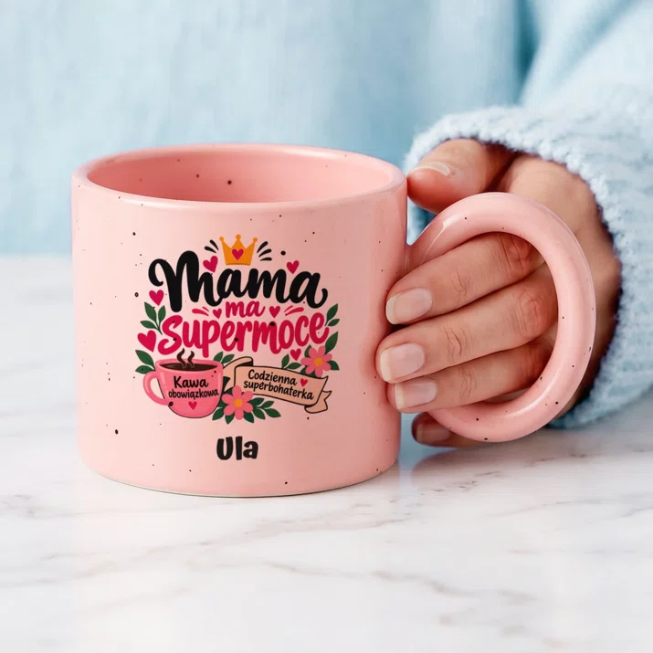 Kubek Premium Dla Mamy Prezent Na Dzień Mamy Dla Kobiety: Mama Ma Supermoce