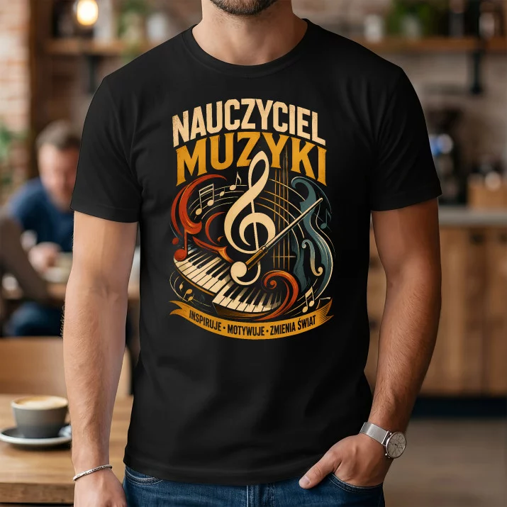 Koszulka Męska Dla Nauczyciela Muzyki Prezent Na Dzień Nauczyciela Dla Mężczyzny: Nauczyciel Muzyki