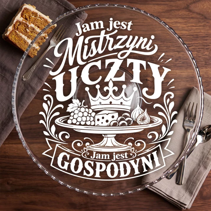 Patera Na Ciasto Na Mikołaja Prezent Dla Kobiety: Herb Uczty Patera Na Ciasto Na Mikołaja Prezent Dla Kobiety: Herb Uczty
