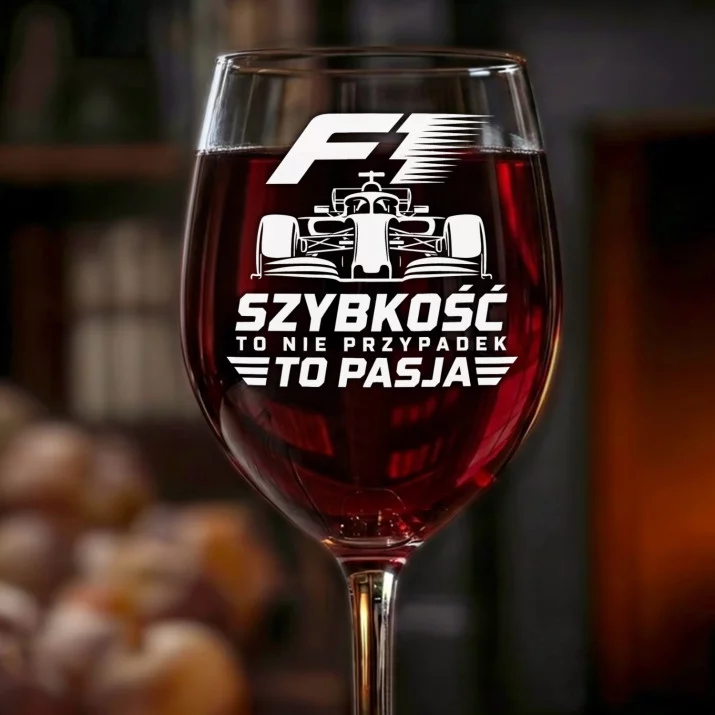 Kieliszek Do Wina Dla Fana F1 Prezent Dla Mężczyzny: Szybkość To Pasja