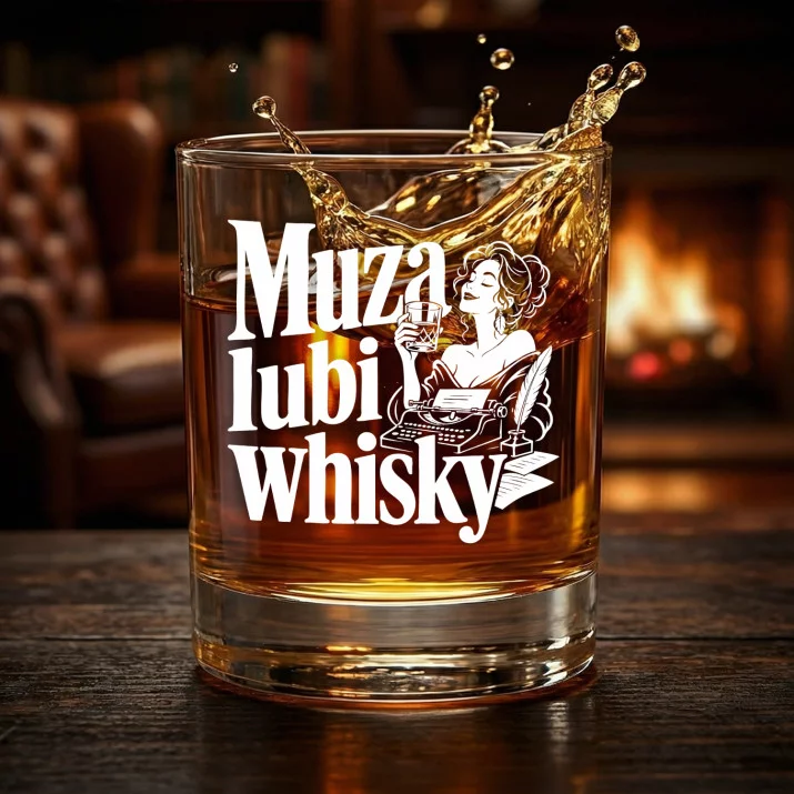Szklanka Do Whisky Dla Pisarza Prezent Dla Mężczyzny: Muza Lubi Whisky Szklanka Do Whisky Dla Pisarza Prezent Dla Mężczyzny: Muza Lubi Whisky