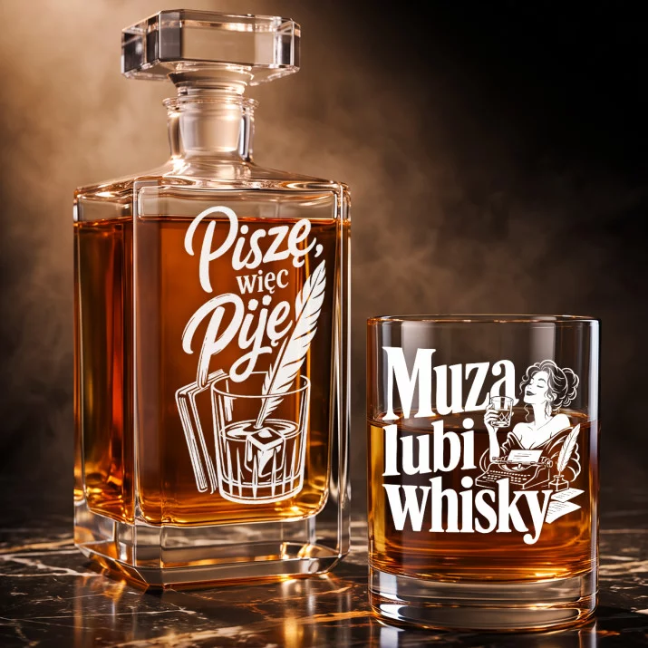 Zestaw Do Whisky Dla Pisarza Prezent Dla Mężczyzny: Wena I Whisky Zestaw Do Whisky Dla Pisarza Prezent Dla Mężczyzny: Wena I Whisky