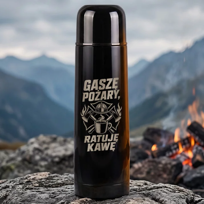 Termos 500ml Dla Strażaka Prezent Dla Mężczyzny: Gaszę Pożary, Ratuję Kawę Termos 500ml Dla Strażaka Prezent Dla Mężczyzny: Gaszę Pożary, Ratuję Kawę