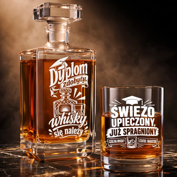 Zestaw Do Whisky Na Obronę Magistra Prezent Dla Mężczyzny: Toast Sukcesu
