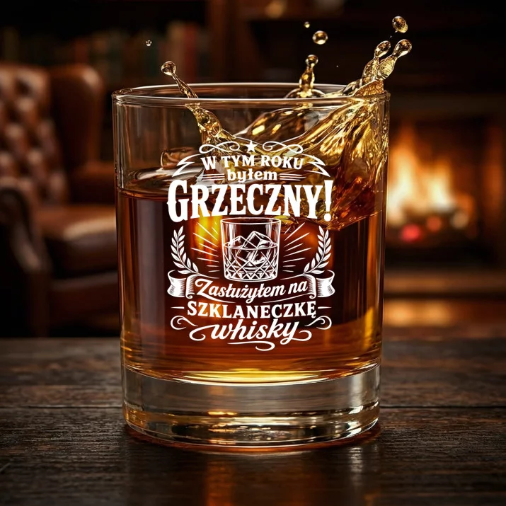Szklanka Do Whisky Na Święta Prezent Dla Mężczyzny: W Tym Roku Byłem Grzeczny Szklanka Do Whisky Na Święta Prezent Dla Mężczyzny: W Tym Roku Byłem Grzeczny
