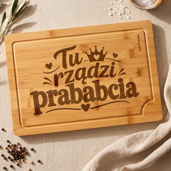 Deska Do Krojenia Dla Prababci Prezent Na Dzień Babci Dla Kobiety: Królestwo Prababci