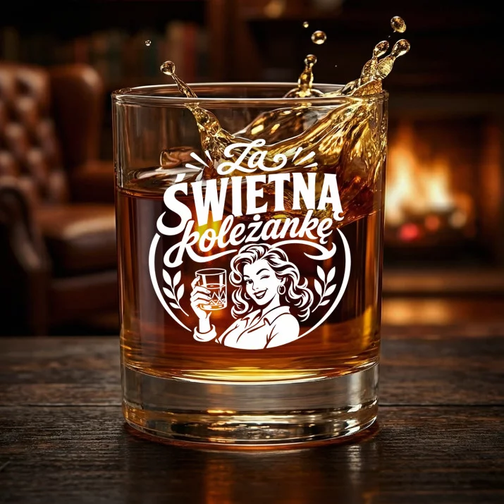 Szklanka Do Whisky Dla Koleżanki Prezent Dla Kobiety: Za Świetną Koleżankę Szklanka Do Whisky Dla Koleżanki Prezent Dla Kobiety: Za Świetną Koleżankę