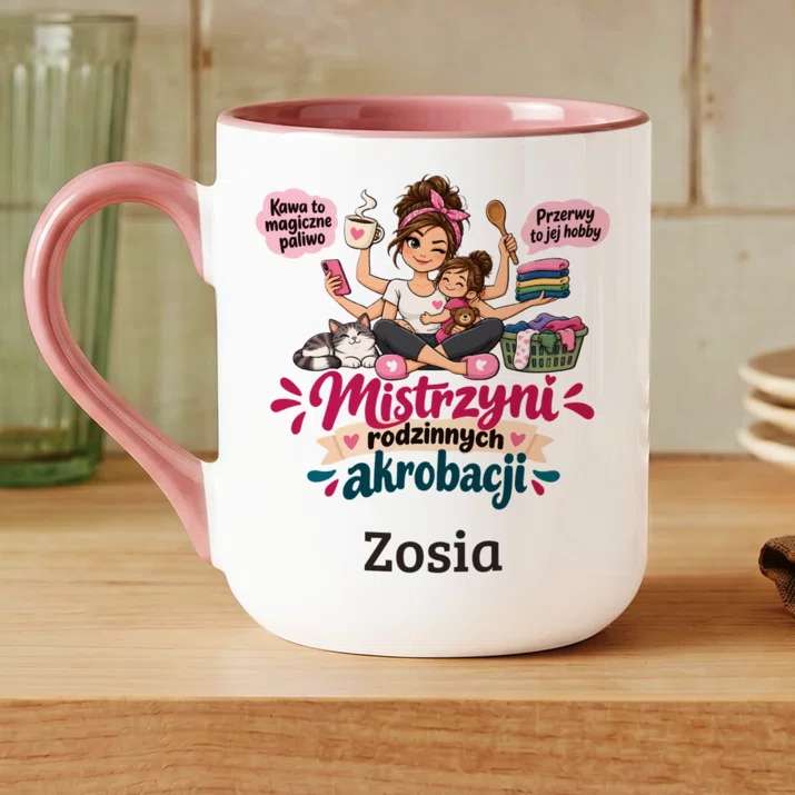 Kubek Personalizowany Na Dzień Matki Prezent Dla Mamy Kobiety: Mistrzyni Rodzinnych Kubek Personalizowany Na Dzień Matki Prezent Dla Mamy Kobiety: Mistrzyni Rodzinnych