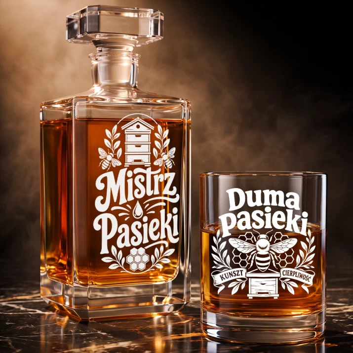 Zestaw Do Whisky Dla Pszczelarza Prezent Dla Mężczyzny: Mistrz Pasieki