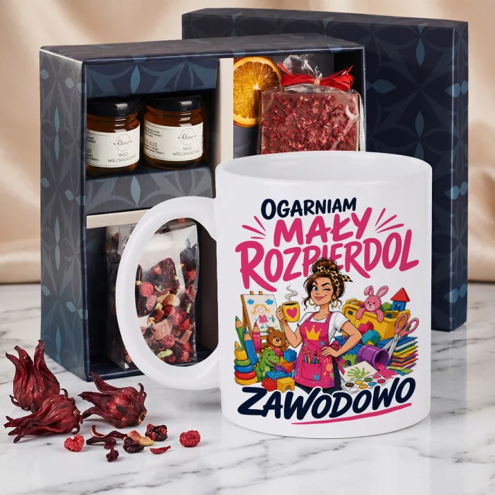 Zestaw Prezenowy Z Kubkiem Dla Przedszkolanki: Zawodowo Zestaw Prezenowy Z Kubkiem Dla Przedszkolanki: Zawodowo