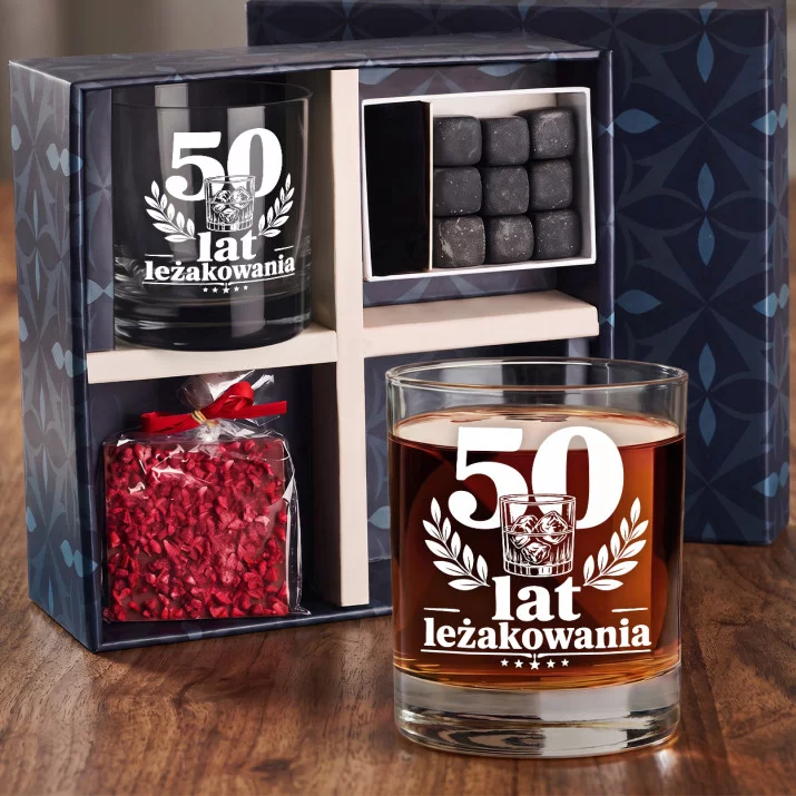 Zestaw Prezentowy Whisky Na 50 Urodziny Dla Mężczyzny: 50 Lat Leżakowania