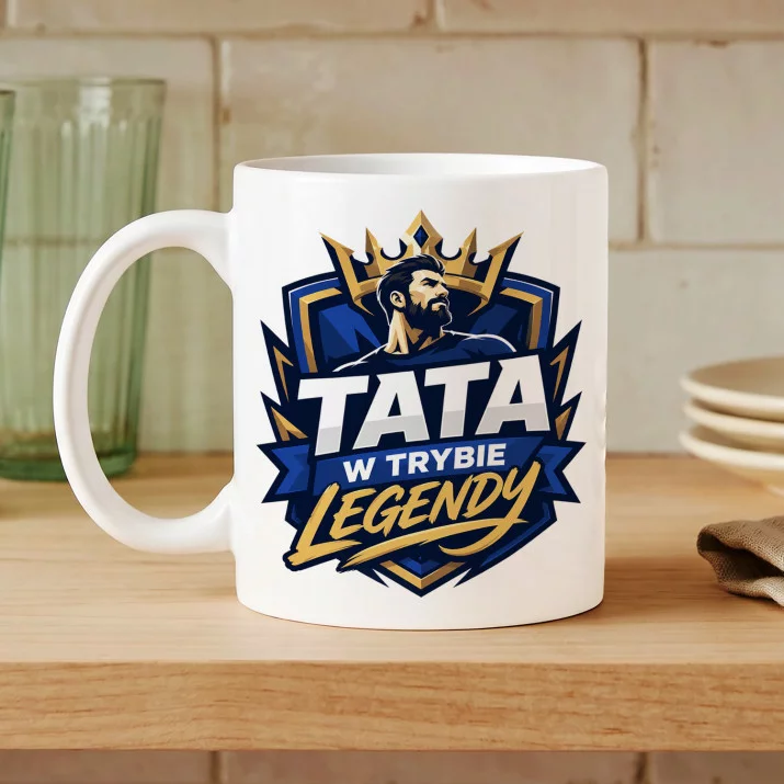 Kubek Z Nadrukiem Na Dzień Ojca Prezent Dla Taty Mężczyzny: Tata W Trybie Legendy Kubek Z Nadrukiem Na Dzień Ojca Prezent Dla Taty Mężczyzny: Tata W Trybie Legendy