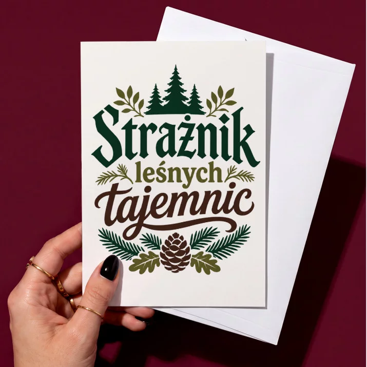Kartka z Życzeniami Dla Leśniczego Dla Mężczyzny: Leśny Strażnik Kartka z Życzeniami Dla Leśniczego Dla Mężczyzny: Leśny Strażnik