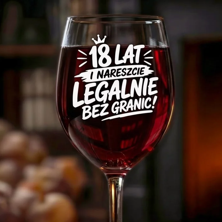 Kieliszek Do Wina Na 18 Prezent Dla Kobiety: Legalnie Bez Granic Kieliszek Do Wina Na 18 Prezent Dla Kobiety: Legalnie Bez Granic