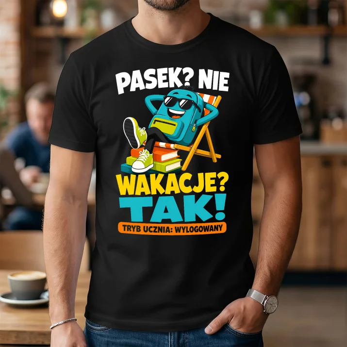 Koszulka Męska Na Zakończenie Roku Szkolnego Prezent Dla Mężczyzny: Wakacje
