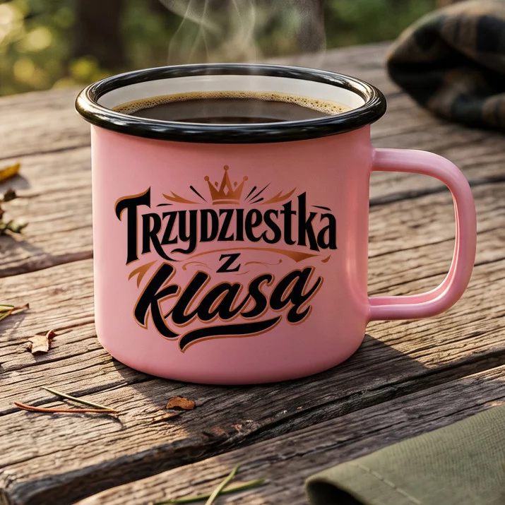 Kubek Emaliowany Dla 30 Latki Prezent Na 30 Urodziny Dla Kobiety: Elegancja Trzydziestki Kubek Emaliowany Dla 30 Latki Prezent Na 30 Urodziny Dla Kobiety: Elegancja Trzydziestki