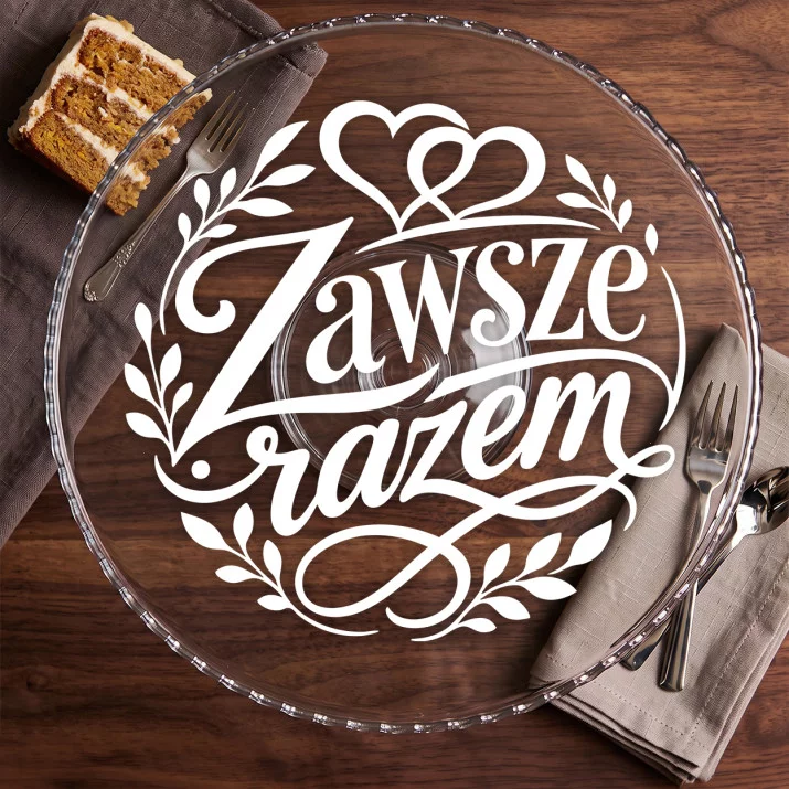 Patera Na Ciasto Dla Nowożeńców Prezent Na Ślub Dla Pary: Wieczna Miłość