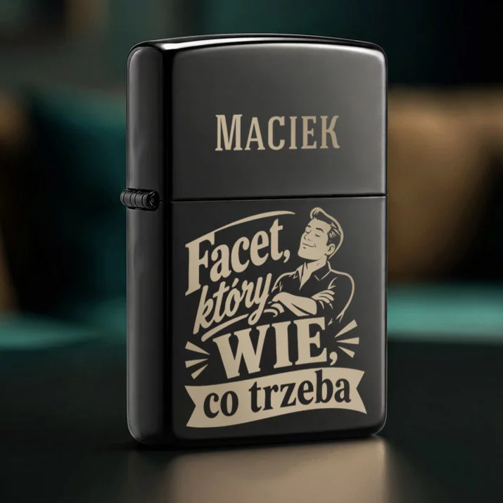 Zapalniczka z Grawerem Na Gwiazdkę Prezent Dla Mężczyzny: Facet, Który Wie, Co