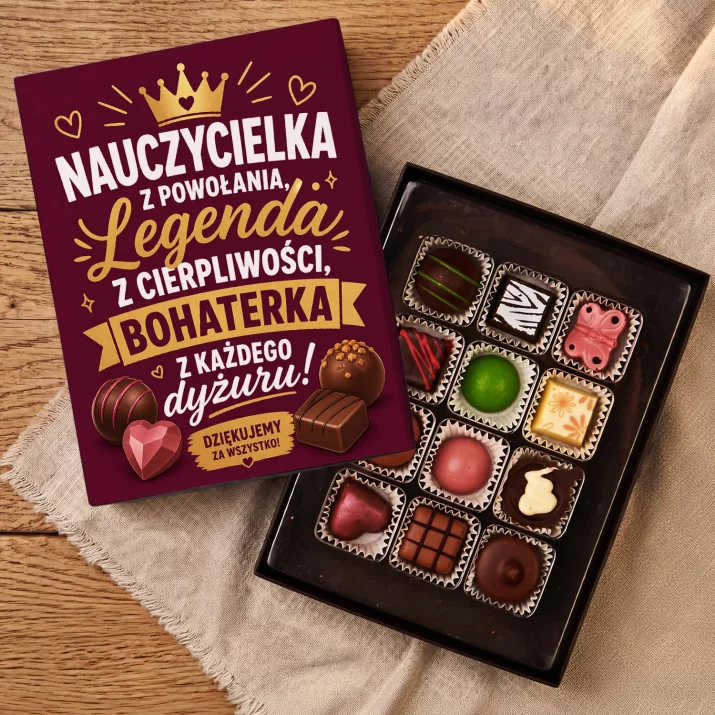 Czekoladki Dla Nauczycielki Na Koniec Roku Prezent Na Dzień Nauczyciela Dla Kobiety: Nauczycielka - Legenda