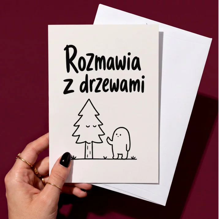 Kartka z Życzeniami Dla Leśnika Dla Mężczyzny: Leśny Rozmówca Kartka z Życzeniami Dla Leśnika Dla Mężczyzny: Leśny Rozmówca