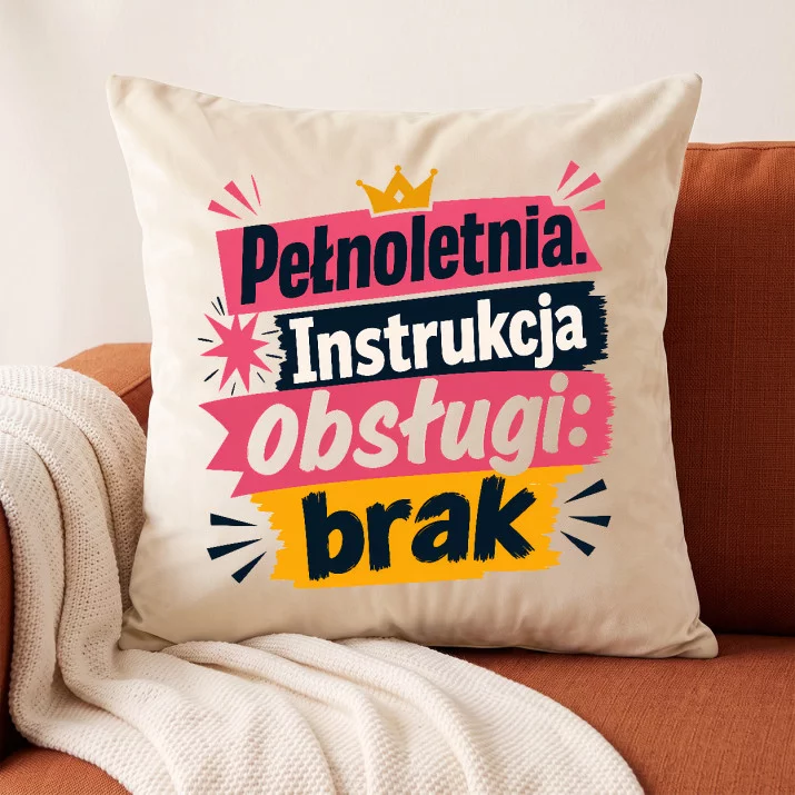 Poduszka Dekoracyjna Na 18 Prezent Dla Kobiety: Sarkastyczna Pełnoletność Poduszka Dekoracyjna Na 18 Prezent Dla Kobiety: Sarkastyczna Pełnoletność