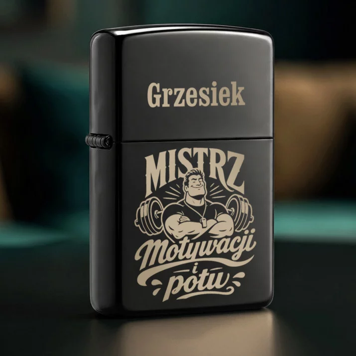 Zapalniczka z Grawerem Dla Trenera Personalnego Prezent Dla Mężczyzny: Mistrz Motywacji I Potu