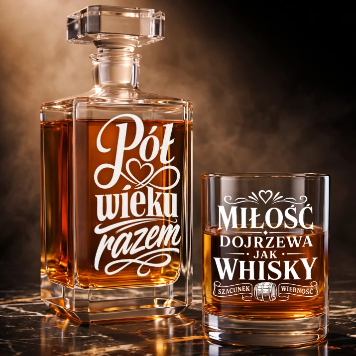 Zestaw Do Whisky Na 50 Rocznicę Ślubu Prezent Dla Mężczyzny: Złote Lata Zestaw Do Whisky Na 50 Rocznicę Ślubu Prezent Dla Mężczyzny: Złote Lata