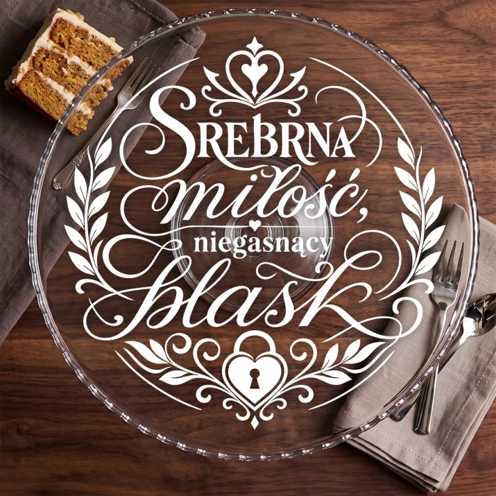 Patera Na Ciasto Na 25 Rocznicę Ślubu Prezent Dla Kobiety: Srebrna Elegancja Patera Na Ciasto Na 25 Rocznicę Ślubu Prezent Dla Kobiety: Srebrna Elegancja