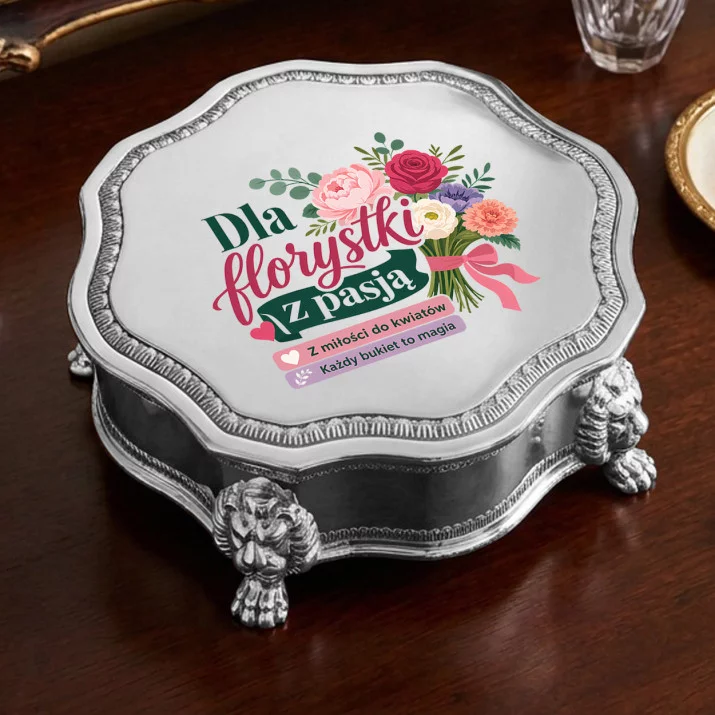 Szkatułka Na Biżuterię Dla Florystki Prezent Dla Kobiety: Florystyczna Elegancja Szkatułka Na Biżuterię Dla Florystki Prezent Dla Kobiety: Florystyczna Elegancja