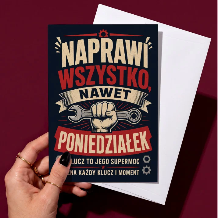 Kartka z Życzeniami Dla Mechanika Samochodowego Dla Mężczyzny: Humor Warsztatowy Kartka z Życzeniami Dla Mechanika Samochodowego Dla Mężczyzny: Humor Warsztatowy