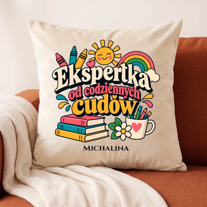 Poduszka Dekoracyjna Na Dzień Nauczyciela W Przedszkolu Prezent Dla Nauczyciela Kobiety: Ekspertka Od Codziennych