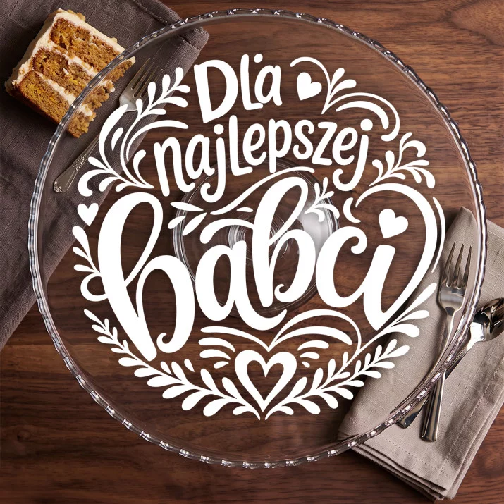 Patera Na Ciasto Na Dzień Babci Prezent Dla Babci Kobiety: Czuła Elegancja Patera Na Ciasto Na Dzień Babci Prezent Dla Babci Kobiety: Czuła Elegancja