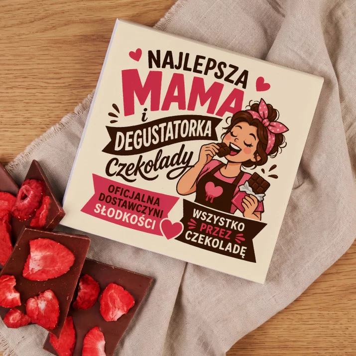 Czekolada Z Truskawkami Na Dzień Matki Prezent Dla Mamy Kobiety: Czekoladowa Mama