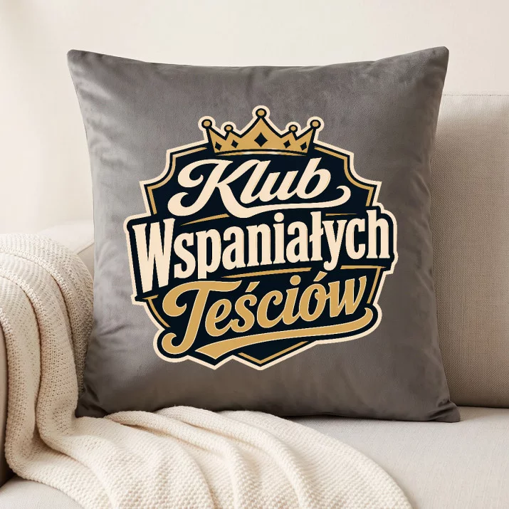 Poduszka Dekoracyjna Dla Teściów Prezent Dla Pary: Klub Wspaniałych Teściów Poduszka Dekoracyjna Dla Teściów Prezent Dla Pary: Klub Wspaniałych Teściów