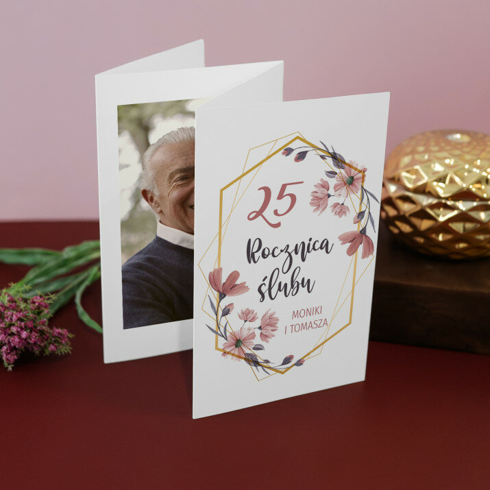 Rocznica ślubu kwiaty - Harmonijka ze zdjęć