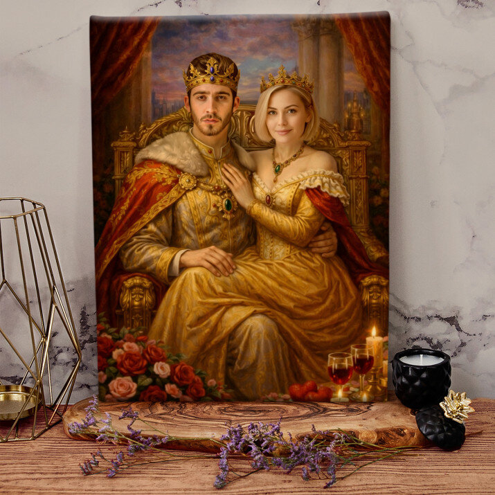 Romantyczna Para - Królewski portret