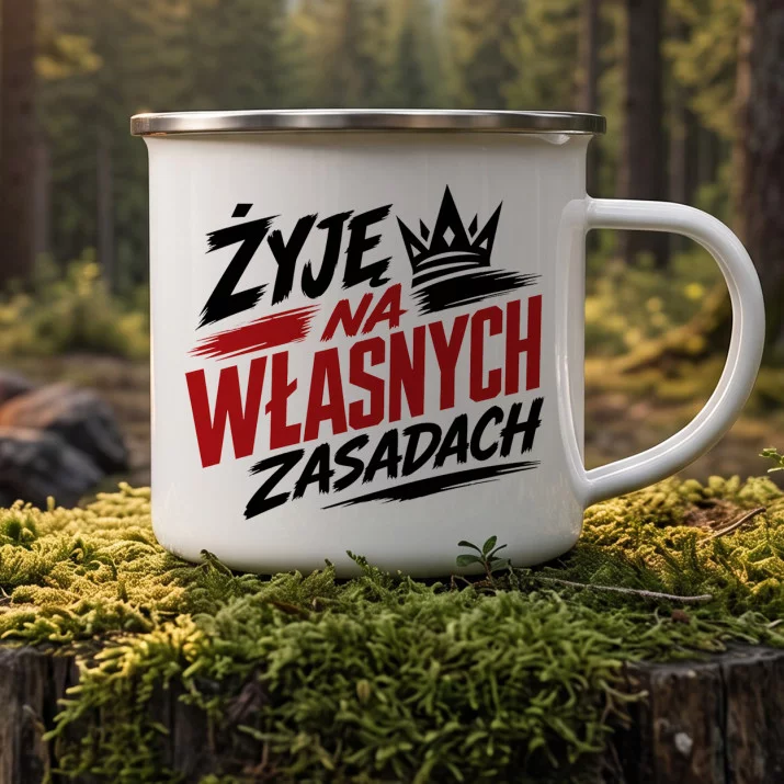Kubek Emaliowany Dla Faceta Prezent Dla Mężczyzny: Manifest Niezależności Kubek Emaliowany Dla Faceta Prezent Dla Mężczyzny: Manifest Niezależności