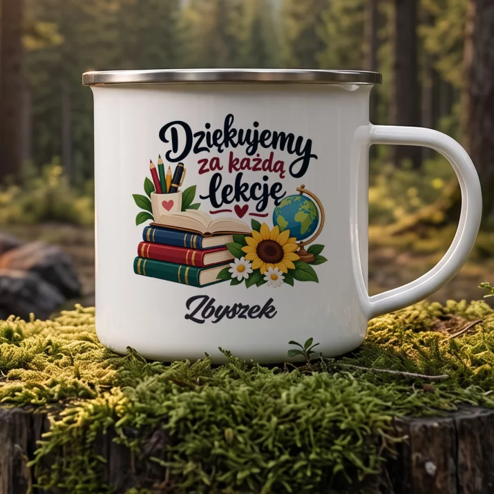 Kubek Emaliowany Dla Nauczyciela Prezent Na Dzień Nauczyciela Dla Mężczyzny: Dziękujemy Za Każdą Kubek Emaliowany Dla Nauczyciela Prezent Na Dzień Nauczyciela Dla Mężczyzny: Dziękujemy Za Każdą
