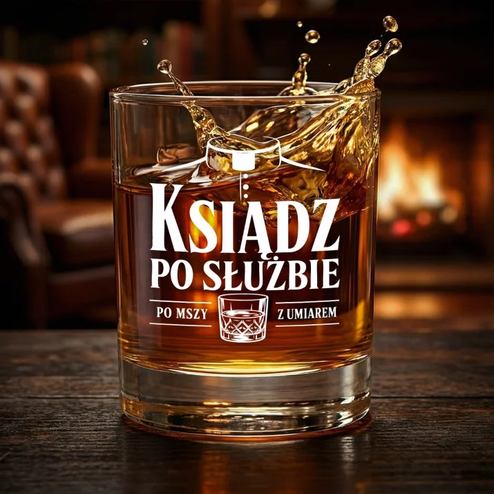 Szklanka Do Whisky Dla Księdza Prezent Dla Mężczyzny: Ksiądz Po Służbie Szklanka Do Whisky Dla Księdza Prezent Dla Mężczyzny: Ksiądz Po Służbie