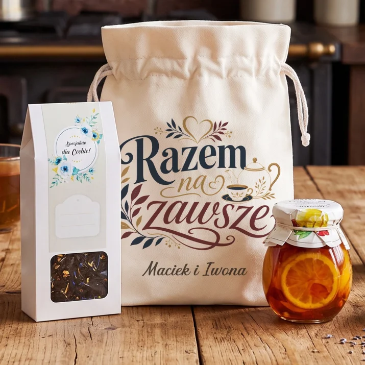 Zestaw Herbaciany Dla Nowożeńców Prezent Na Ślub Dla Pary: Razem Na Zawsze Zestaw Herbaciany Dla Nowożeńców Prezent Na Ślub Dla Pary: Razem Na Zawsze