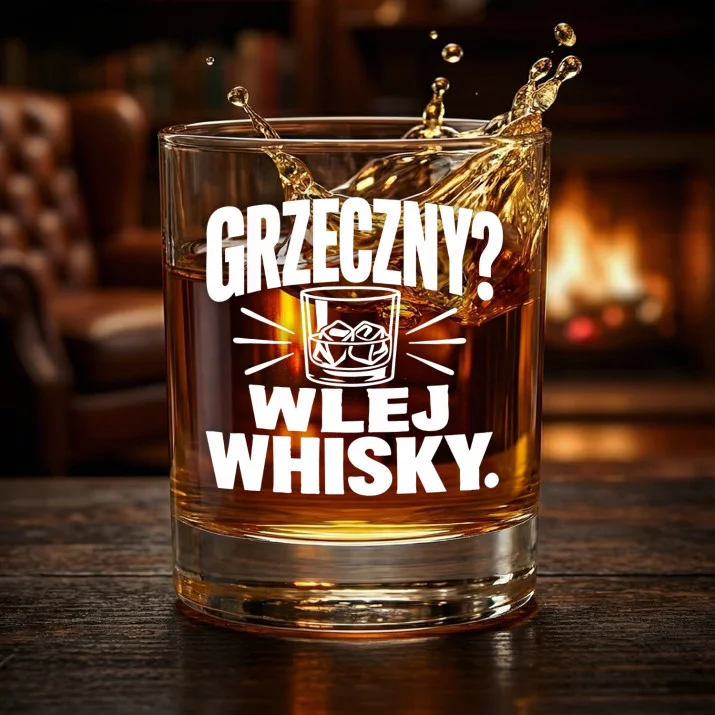Szklanka Do Whisky Na Święta Prezent Dla Mężczyzny: Grzeczny? Wlej Whisky. Szklanka Do Whisky Na Święta Prezent Dla Mężczyzny: Grzeczny? Wlej Whisky.