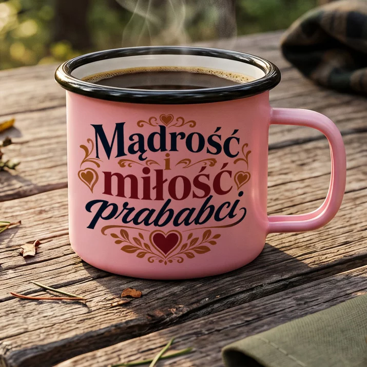 Kubek Emaliowany Dla Prababci Prezent Na Dzień Babci Dla Kobiety: Rodzinne Dziedzictwo Kubek Emaliowany Dla Prababci Prezent Na Dzień Babci Dla Kobiety: Rodzinne Dziedzictwo